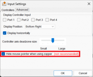 Mesen Advanced Input Settings with settings set as described in guide