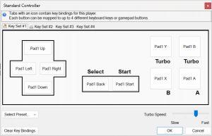 Mesen Input Standard Controller window